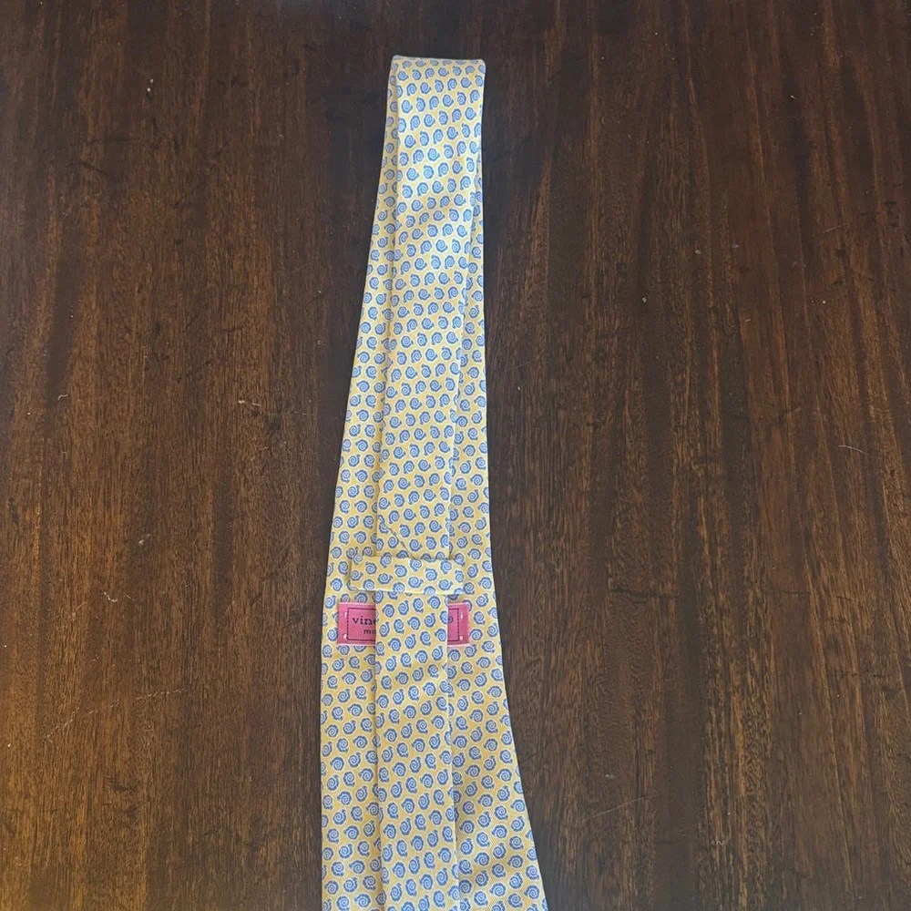 Vineyard Vines Boys Blue and Yellow Paisley Tie